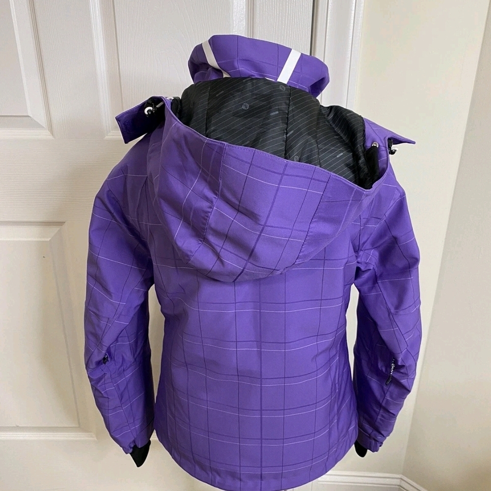 Sunice Naquita Purple Checkered Ski Jacket- 6P - Picture 2 of 5